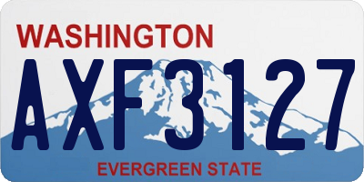 WA license plate AXF3127