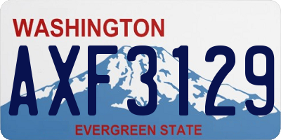 WA license plate AXF3129