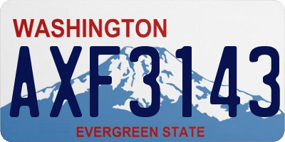 WA license plate AXF3143