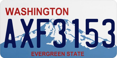 WA license plate AXF3153
