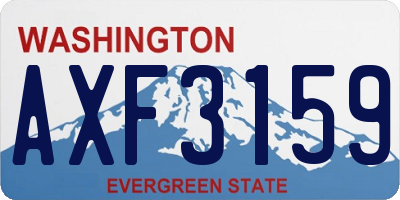 WA license plate AXF3159