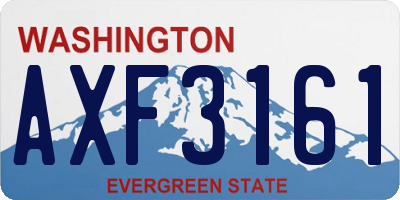 WA license plate AXF3161