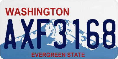 WA license plate AXF3168
