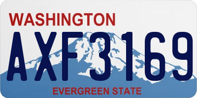 WA license plate AXF3169