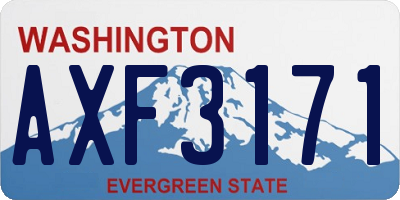 WA license plate AXF3171
