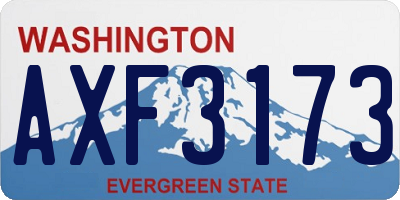 WA license plate AXF3173