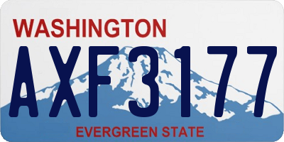 WA license plate AXF3177
