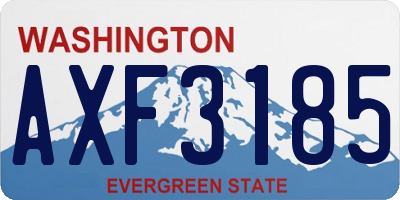WA license plate AXF3185