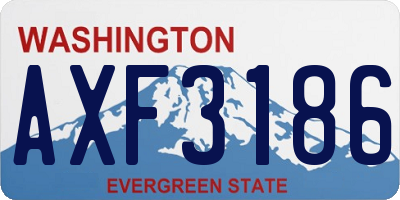 WA license plate AXF3186