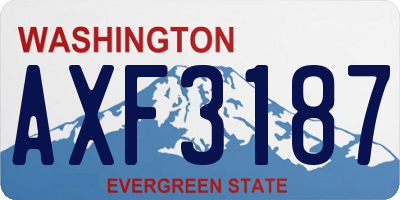 WA license plate AXF3187