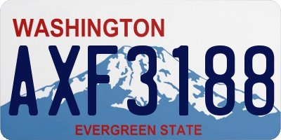 WA license plate AXF3188