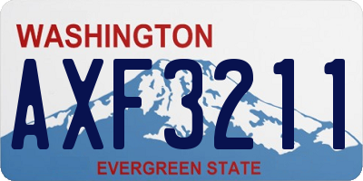 WA license plate AXF3211