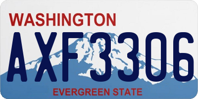 WA license plate AXF3306