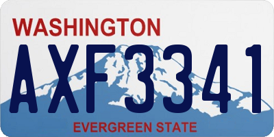 WA license plate AXF3341