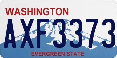 WA license plate AXF3373