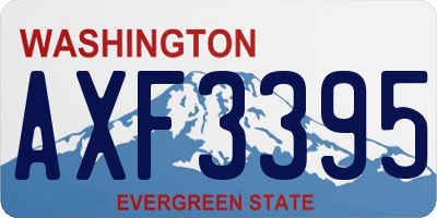 WA license plate AXF3395