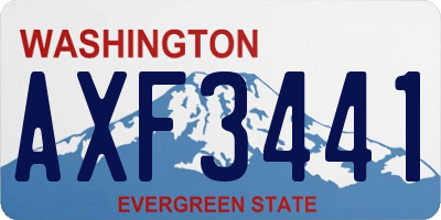 WA license plate AXF3441