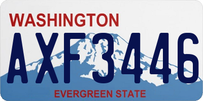 WA license plate AXF3446