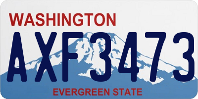 WA license plate AXF3473