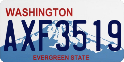 WA license plate AXF3519