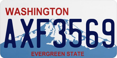 WA license plate AXF3569