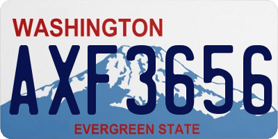WA license plate AXF3656