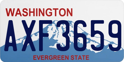 WA license plate AXF3659