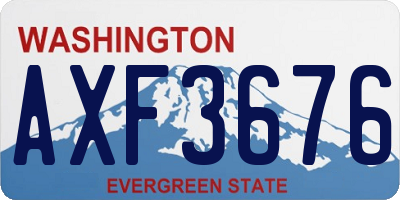 WA license plate AXF3676