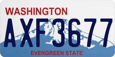 WA license plate AXF3677