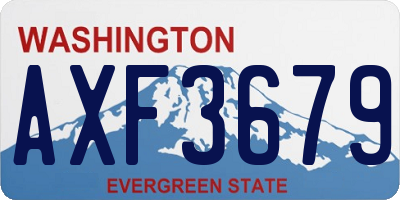 WA license plate AXF3679