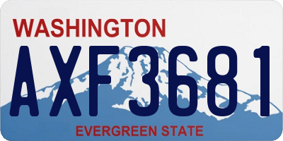 WA license plate AXF3681