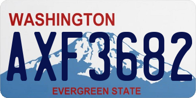 WA license plate AXF3682