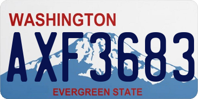 WA license plate AXF3683