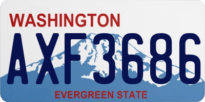 WA license plate AXF3686