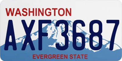WA license plate AXF3687