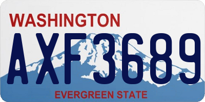 WA license plate AXF3689