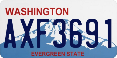 WA license plate AXF3691