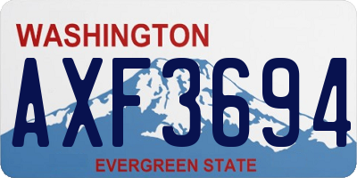WA license plate AXF3694