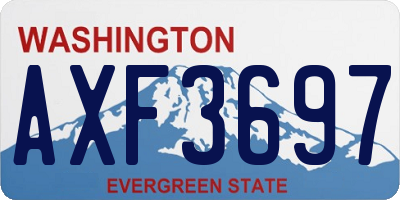 WA license plate AXF3697