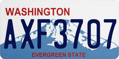 WA license plate AXF3707