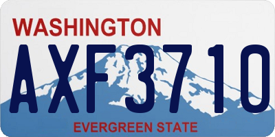 WA license plate AXF3710