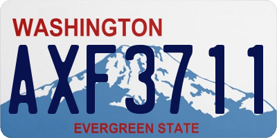 WA license plate AXF3711