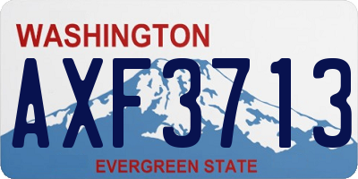 WA license plate AXF3713