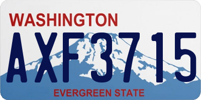 WA license plate AXF3715