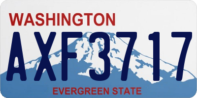 WA license plate AXF3717