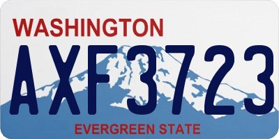 WA license plate AXF3723