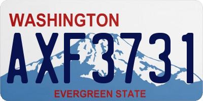 WA license plate AXF3731