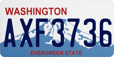 WA license plate AXF3736