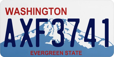 WA license plate AXF3741