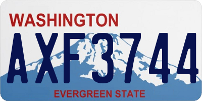 WA license plate AXF3744